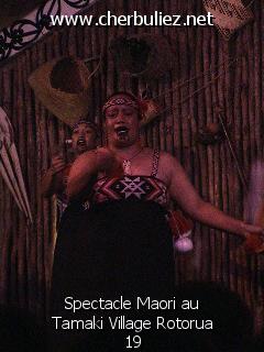légende: Spectacle Maori au Tamaki Village Rotorua 19
qualityCode=raw
sizeCode=half

Données de l'image originale:
Taille originale: 139305 bytes
Temps d'exposition: 1/50 s
Diaph: f/180/100
Heure de prise de vue: 2003:02:28 18:02:09
Flash: non
Focale: 145/10 mm
